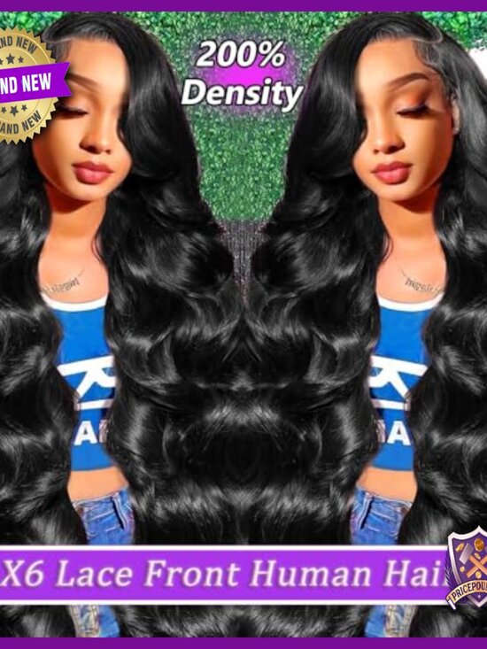 30 Inch Body Wave Lace Front Wig Human Hair Pre Plucked 13x6 HD Lace